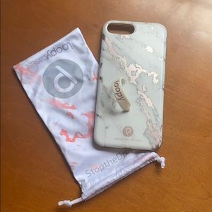 Rose gold marble loopy case